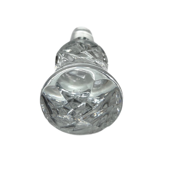 Vintage Cut Glass Decanter Pinwheel Hobstar Pattern - Picture 9 of 9